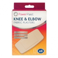 Knee And Elbow Fabric Plasters - 5 Pack