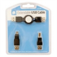 Extendable USB Cable with 2 Adaptors