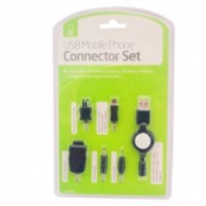 USB Mobile Phone Connector Set - 6 Piece